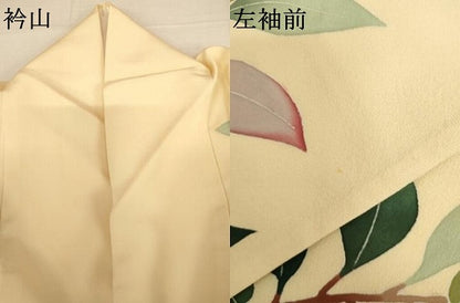 平和屋着物●本加賀友禅作家　成竹登茂男　訪問着　枝花文　椿　東武百貨店扱い　正絹　逸品　AABJ6695cs
