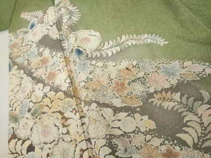 平和屋着物●訪問着　作家物　辻が花　絞り　暈し染め　正絹　逸品　AABJ6697cs
