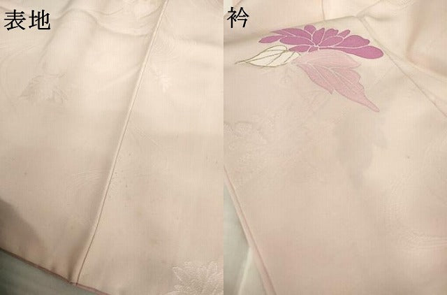 平和屋着物●上質な小紋　地紋起こし　草花文　正絹　逸品　AABJ6698cs