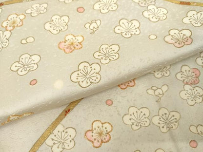 平和屋着物●銀座きしや　訪問着　駒刺繍　梅　暈し染め　金彩　正絹　逸品　AABJ6701cs