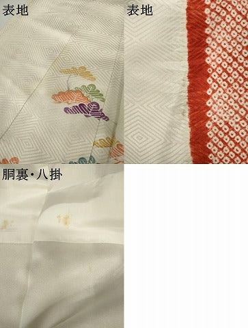 平和屋着物●豪華振袖　絞り　雲取り吉祥舞梅文　金彩　正絹　逸品　AABJ6705cs