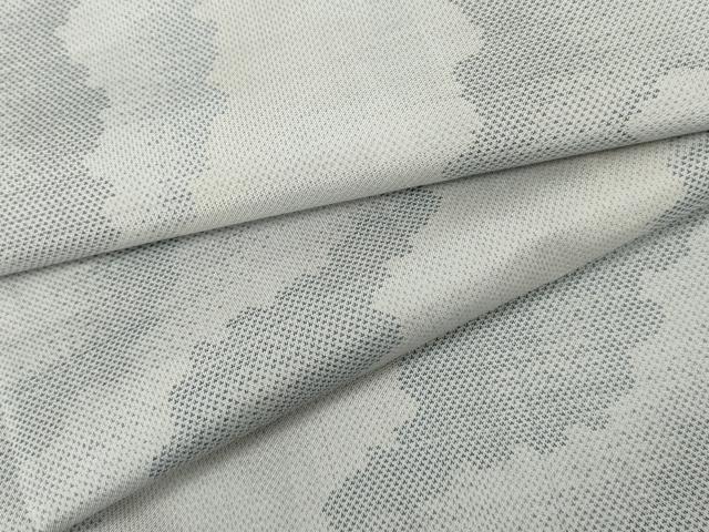 平和屋着物●本場大島紬　白大島　カタス9マルキ　霞文　正絹　逸品　AABJ6711cs