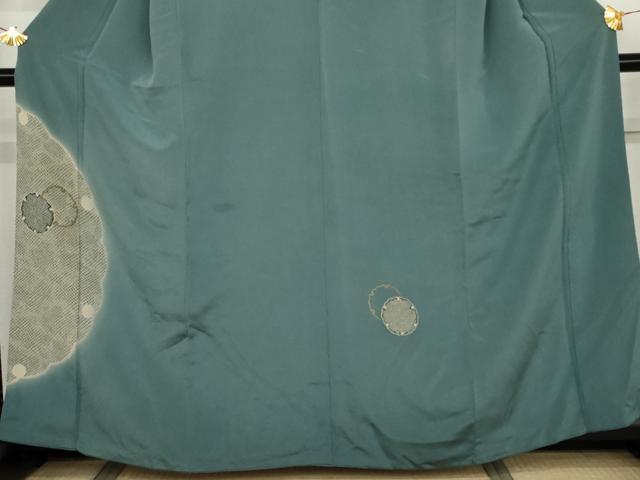 平和屋着物●訪問着　雪輪重ね文　暈し染め　金彩　鬼しぼ縮緬　正絹　逸品　AABJ6713cs