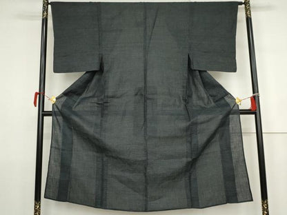 平和屋着物＊夏物　男性　上布　十字絣　麻　逸品　AABJ6715cs