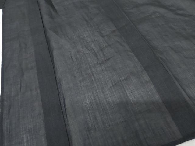 平和屋着物＊夏物　男性　上布　色無地　濃鼠色　麻　逸品　未使用　AABJ6716cs