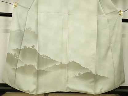 平和屋着物●訪問着　遠山風景文　正絹　逸品　AABJ6727ck