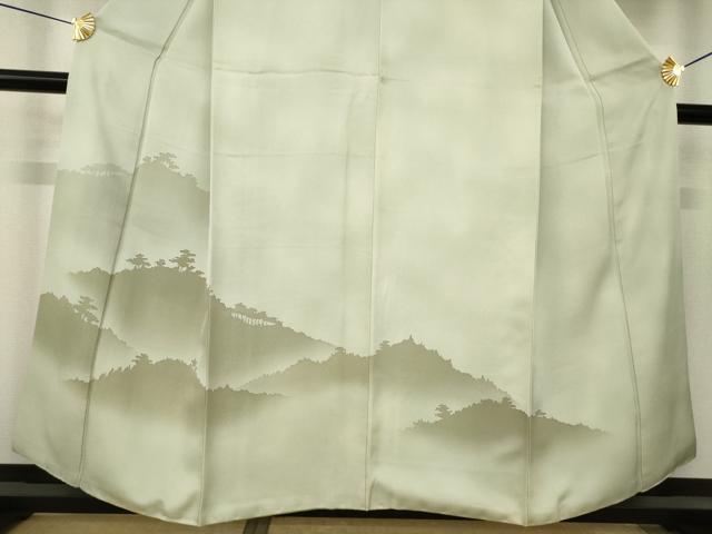 平和屋着物●訪問着　遠山風景文　正絹　逸品　AABJ6727ck