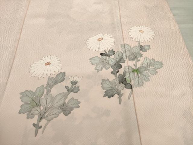 平和屋着物●訪問着　手描き　草花文　暈し染め　正絹　逸品　AABJ6731ck
