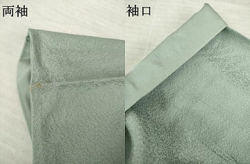 平和屋着物●上質な色無地　柳煤竹色　正絹　逸品　AABJ6732ck