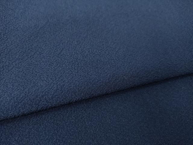 平和屋着物●上質な色無地　濃藍色　正絹　逸品　AABJ6733ck