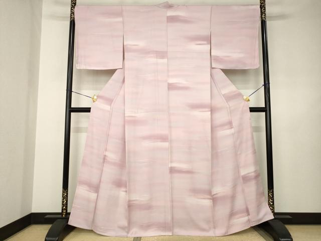 平和屋着物●上質な小紋　霞文　正絹　逸品　AABJ6745ck