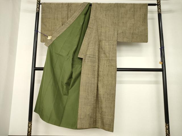 平和屋着物●男性　紬　アンサンブル　霞文　正絹　逸品　AABJ6747ck