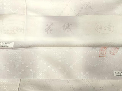 平和屋着物●花織　長襦袢　無双仕立て　伊と幸　市松文　暈し染め　反端付き　正絹　逸品　AABJ6748ck