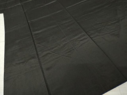 平和屋着物●男性　黒紋付・羽織セット　正絹　逸品　AABJ6749ck