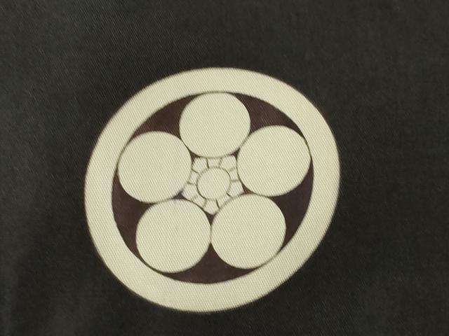 平和屋着物●男性　黒紋付・羽織セット　正絹　逸品　AABJ6749ck