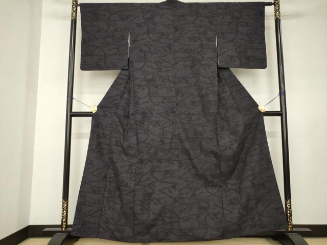 平和屋着物●結城紬　枝蕾　三越扱い　正絹　逸品　AABJ6753ck