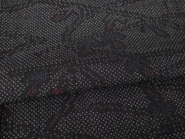 平和屋着物●結城紬　枝蕾　三越扱い　正絹　逸品　AABJ6753ck