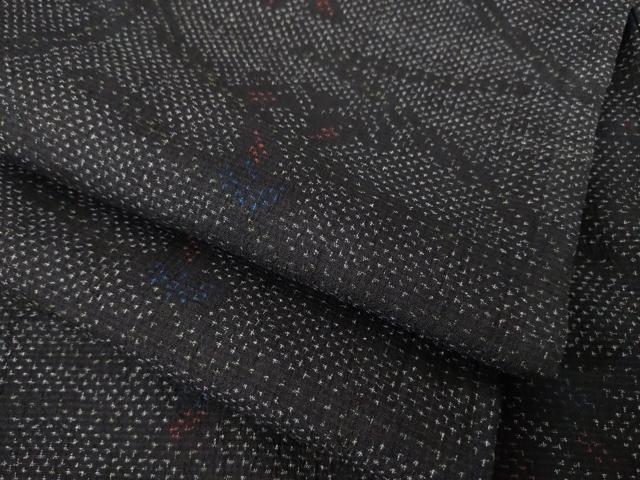 平和屋着物●結城紬　枝蕾　三越扱い　正絹　逸品　AABJ6753ck