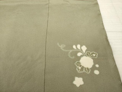 平和屋着物●訪問着　作家物　絞り　刺繍　笹花文　暈し染め　金糸　仮絵羽　正絹　逸品　未使用　AABJ6754ck