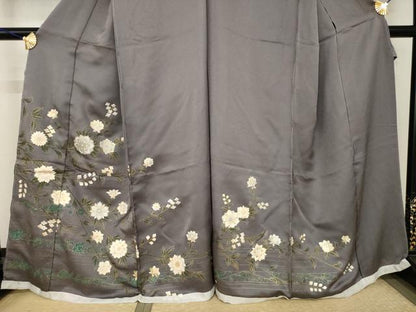 平和屋着物●訪問着　枝花文　金彩　仮絵羽　正絹　逸品　未使用　AABJ6760ck