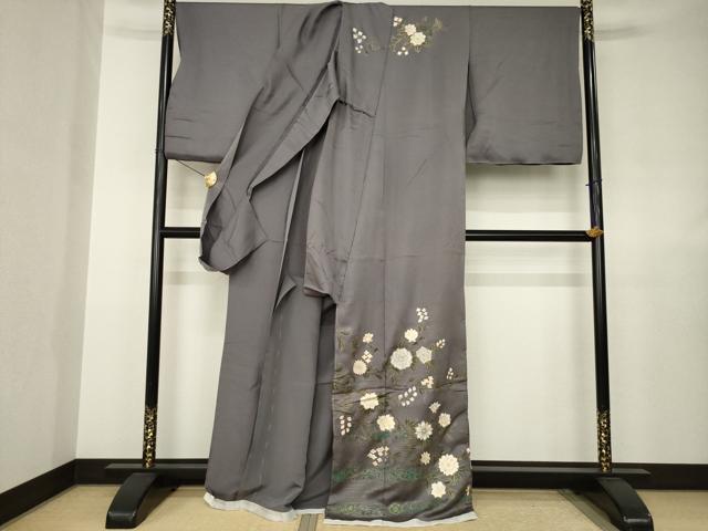 平和屋着物●訪問着　枝花文　金彩　仮絵羽　正絹　逸品　未使用　AABJ6760ck