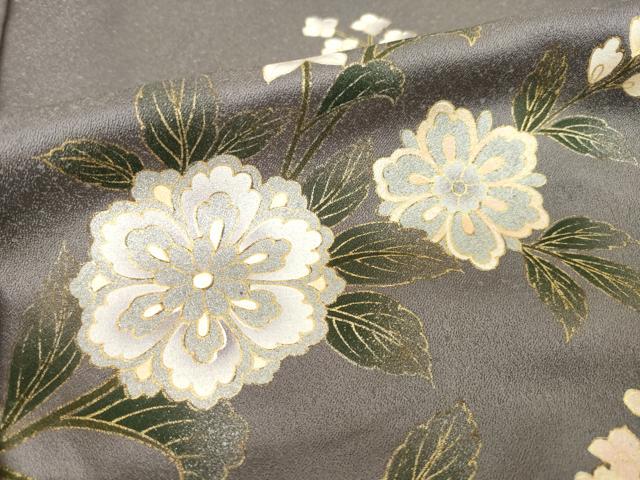 平和屋着物●訪問着　枝花文　金彩　仮絵羽　正絹　逸品　未使用　AABJ6760ck