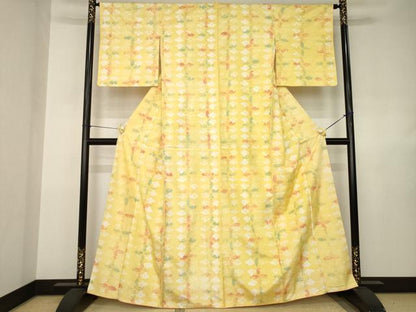 平和屋着物●本場大島紬　染大島　絞り　ろうけつ染　幾何学文様　正絹　逸品　AABJ6763ck