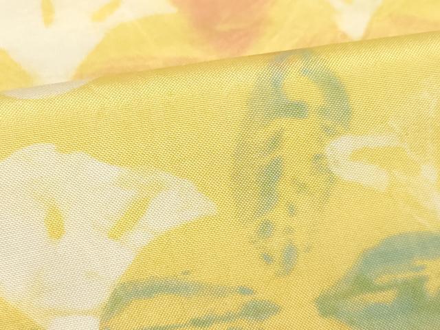 平和屋着物●本場大島紬　染大島　絞り　ろうけつ染　幾何学文様　正絹　逸品　AABJ6763ck