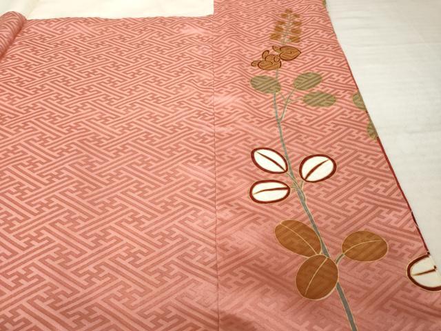 平和屋着物●豪華振袖　駒刺繍　花蝶文　暈し染め　金彩　正絹　逸品　AABJ6769ck