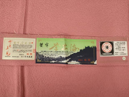 平和屋着物●江戸小紋　作家物　鮫小紋柄　証紙付き　正絹　逸品　AABJ6780ck