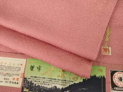 平和屋着物●江戸小紋　作家物　鮫小紋柄　証紙付き　正絹　逸品　AABJ6780ck