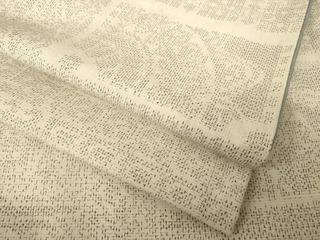 平和屋着物●上質な紬　洋花文　正絹　逸品　AABJ6782ck