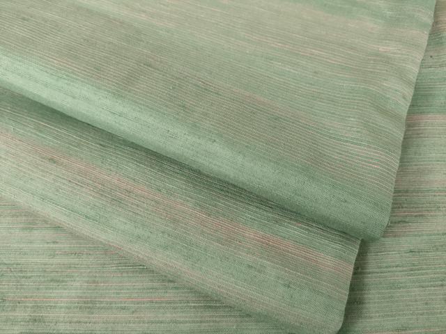 平和屋着物●紅花紬　米沢　霞文　正絹　逸品　AABJ6785ck