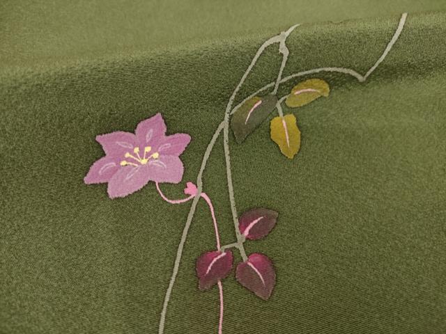 平和屋着物●訪問着　花唐草文　暈し染め　正絹　逸品　AABJ6786ck