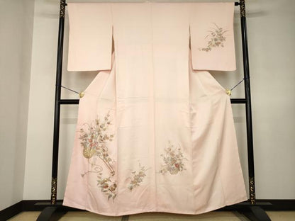 平和屋着物●訪問着　花車文　金銀彩　正絹　逸品　AABJ6787ck