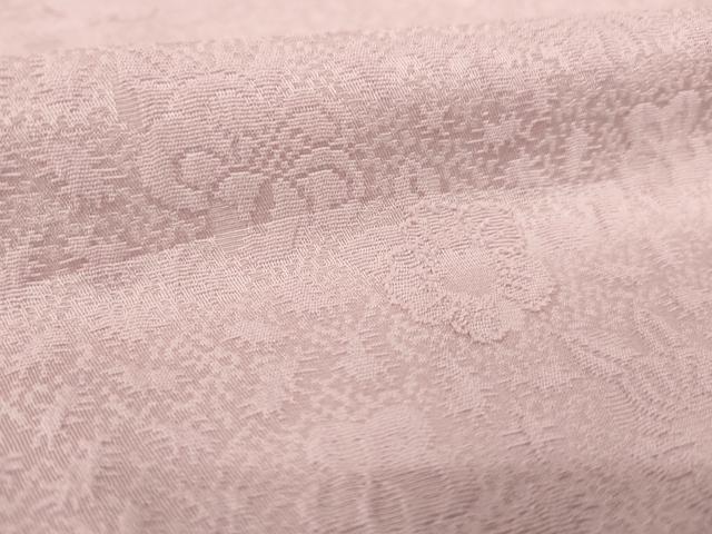 平和屋着物●上質な色無地　舞花地紋　石竹色　正絹　逸品　AABJ6791ck