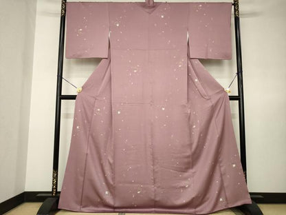 平和屋着物●上質な小紋　花丸文　正絹　逸品　AABJ6795ck
