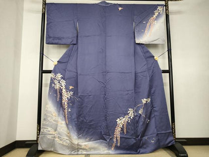平和屋着物●訪問着　花鳥文　暈し染め　金彩　正絹　逸品　AABJ6796ck