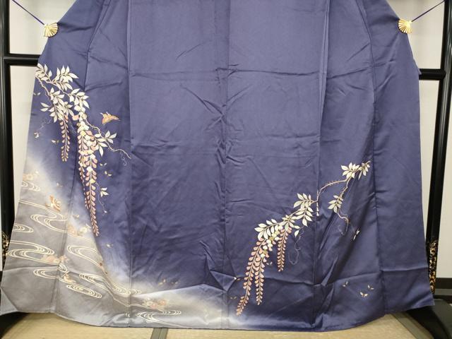 平和屋着物●訪問着　花鳥文　暈し染め　金彩　正絹　逸品　AABJ6796ck