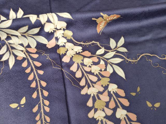 平和屋着物●訪問着　花鳥文　暈し染め　金彩　正絹　逸品　AABJ6796ck