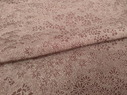 平和屋着物●江戸小紋　草花文　正絹　逸品　AABJ6797ck