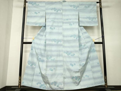 平和屋着物●上質な紬　亀甲文　正絹　逸品　未使用　AABJ6798ck