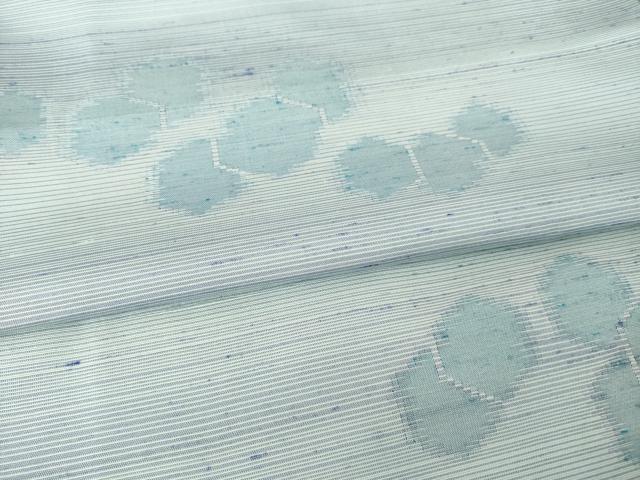 平和屋着物●上質な紬　亀甲文　正絹　逸品　未使用　AABJ6798ck