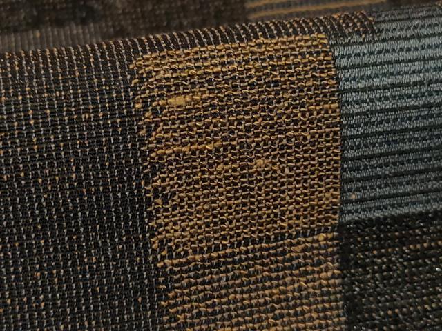 平和屋着物●お召　幾何学文様　正絹　逸品　AABJ6800ck