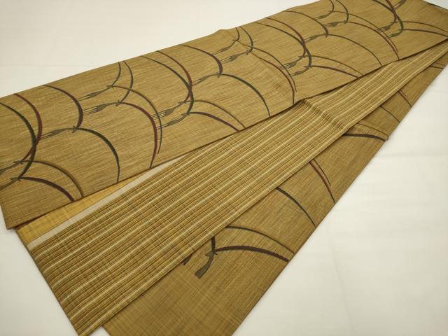 平和屋着物◎両面六通柄袋帯　鹿　間道　正絹　逸品　AABJ6813pf