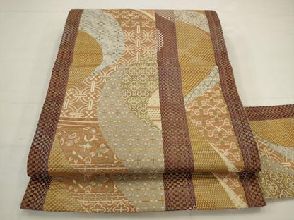 平和屋着物◎本場筑前博多織　八寸名古屋帯　吉祥文　正絹　逸品　AABJ6814pf