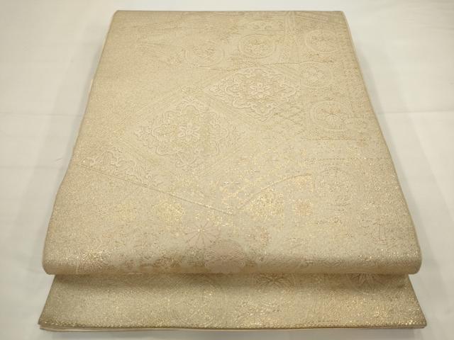 平和屋着物◎六通柄袋帯　唐織　九百紋織錦　金糸　正絹　逸品　AABJ6818pf
