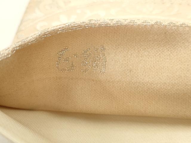平和屋着物◎六通柄袋帯　花青海波　銀糸　正絹　逸品　AABJ6830pf