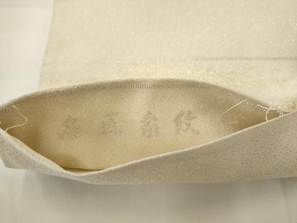 平和屋着物◎綴れ　太鼓柄袋帯　名匠家紋　金銀糸　正絹　逸品　AABJ6841pf