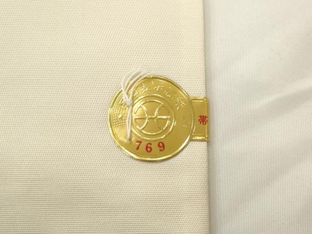 平和屋着物◎西陣　森本織物謹製　六通柄袋帯　唐織　亀甲花文　金銀糸　正絹　逸品　AABJ6844pf